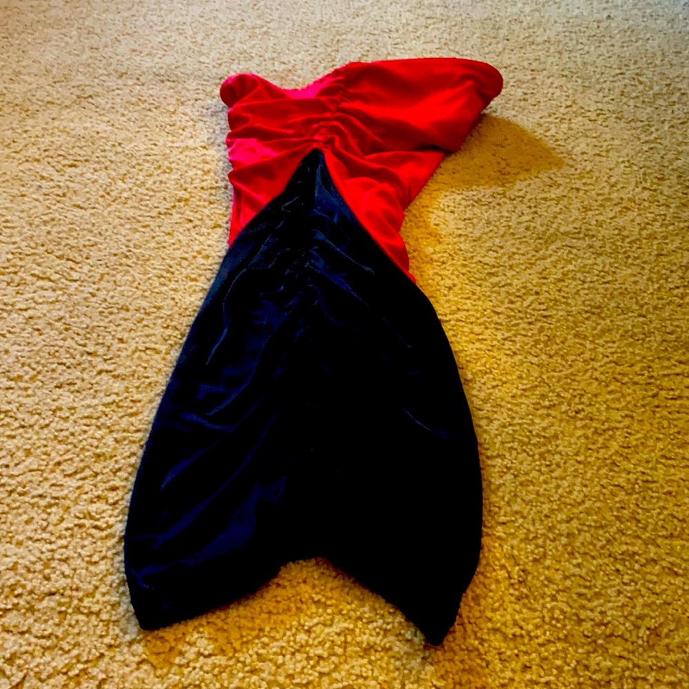 red and black dress